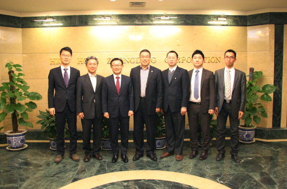 韩国东亚制药社长一行访问hjc黄金城中鼎及开元医药公司
