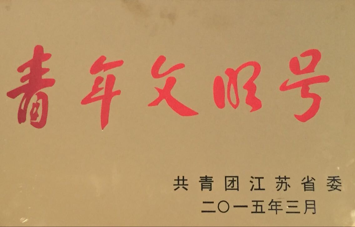 hjc黄金城中鼎公司荣获“2013-2014年度江苏省青年文明号”称号